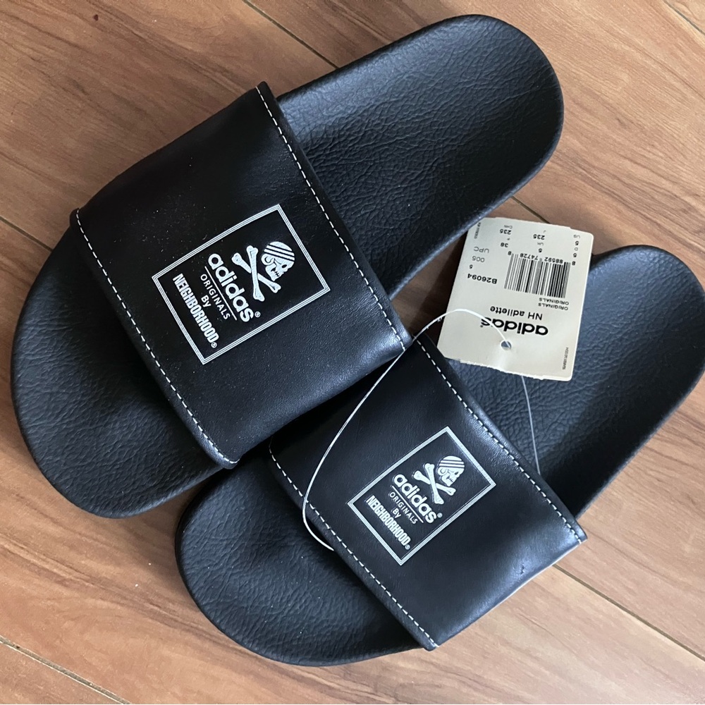 Adidas x Neighborhood Black Slide Sandals 6